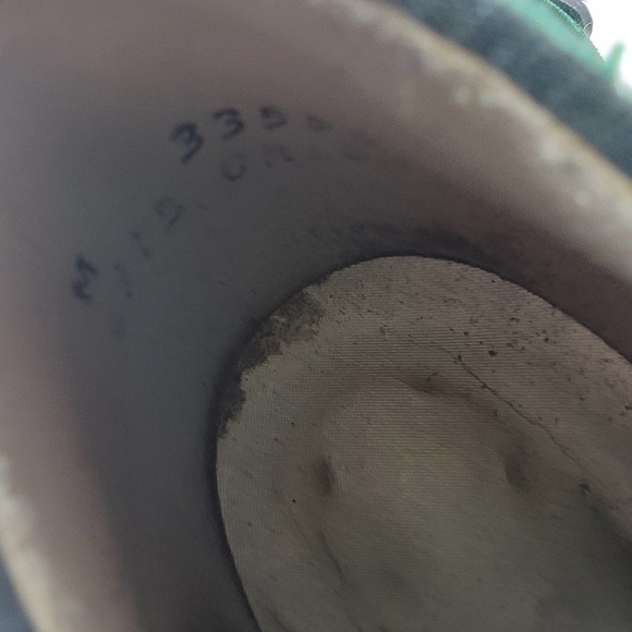 C. Webb Co. Velvet Green Heels Women's Size 7M  2" Kitten Heel Slip On Vintage - Picture 11 of 16